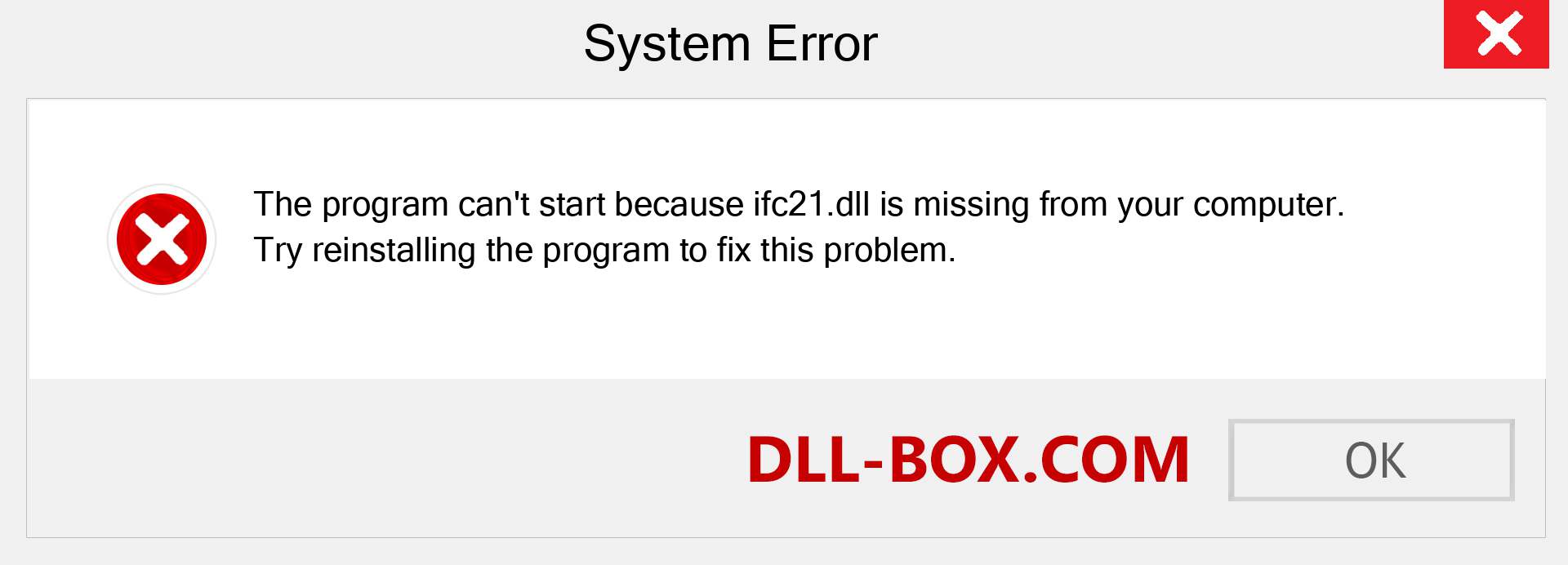  ifc21.dll file is missing?. Download for Windows 7, 8, 10 - Fix  ifc21 dll Missing Error on Windows, photos, images